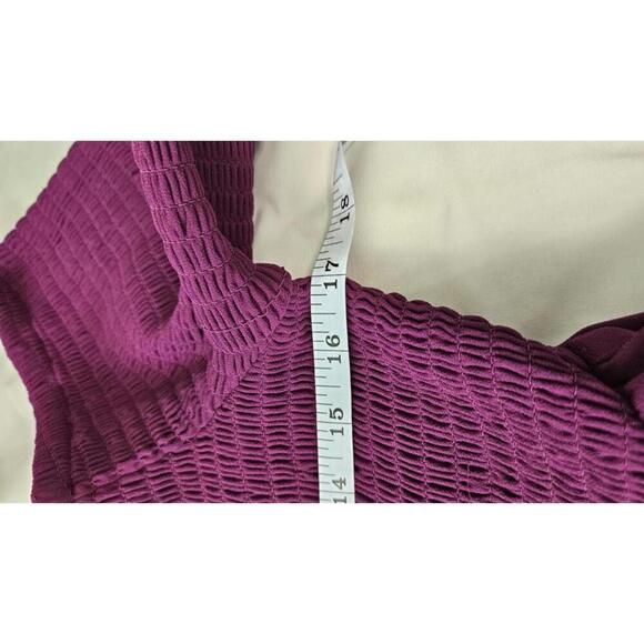 Torrid Women's Elegant Off-Shoulder Purple Cinched Chiffon Top Size 1 - Picture 6 of 6